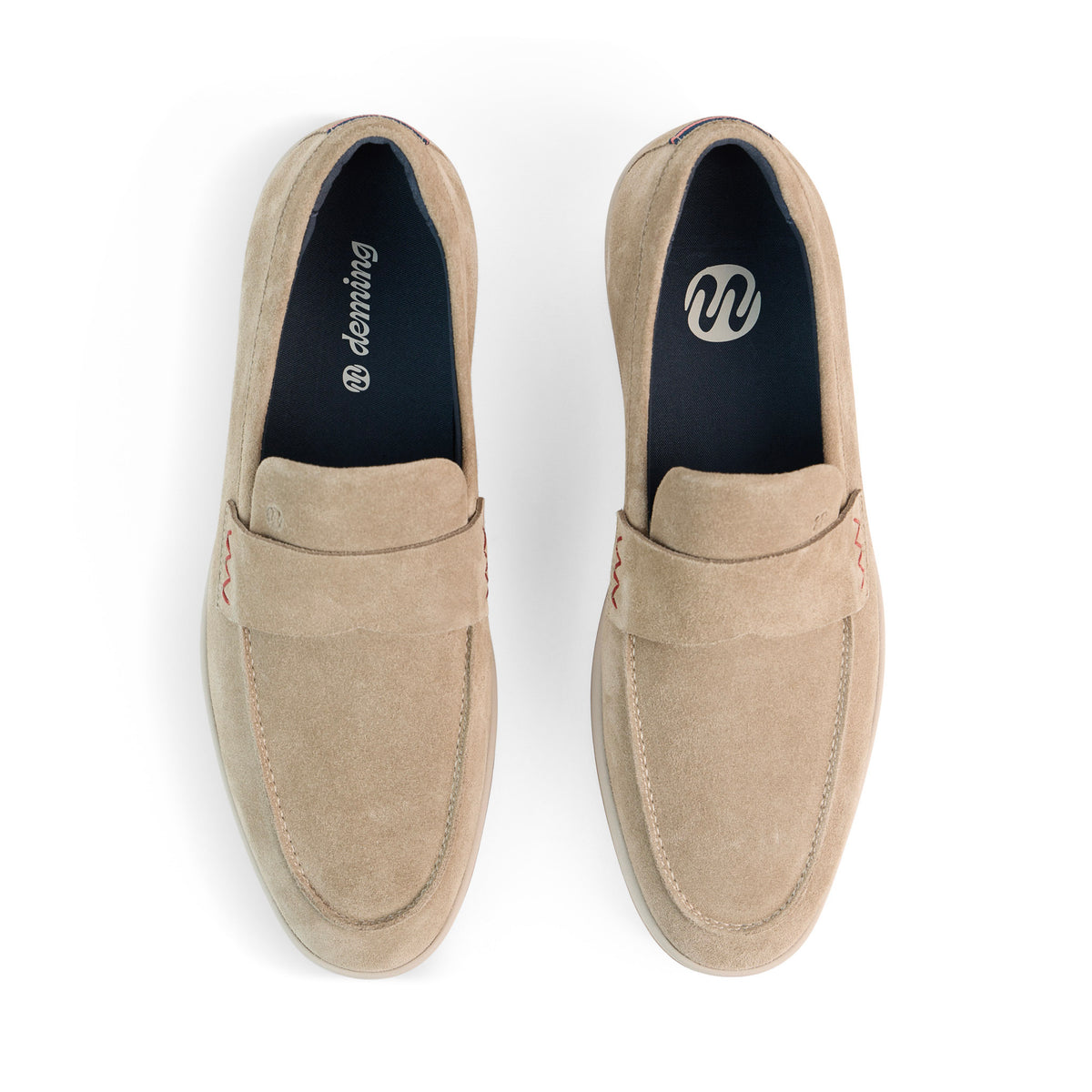 Deming Loafers Brown Suede Slip On Moc Toe Shoes Men 9.5 Comfort Italian Leather 340226-1_Shopify_1200x.jpg?v=  main image 2