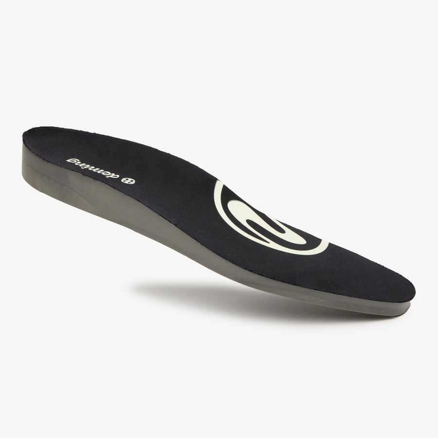 The Deep Recovery footbed, printed with the Deming wave mark